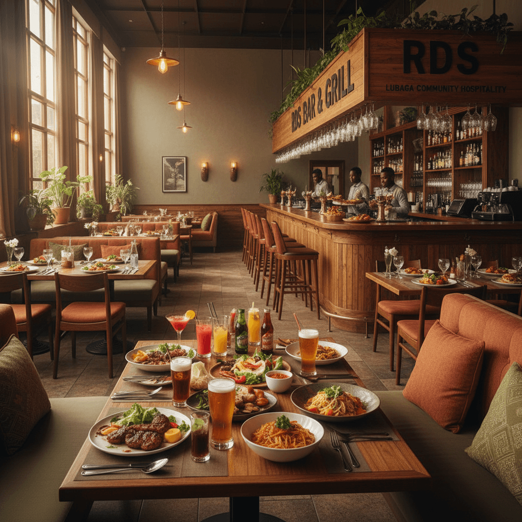 Interior of RDS Bar & Grill restaurant and refreshment service