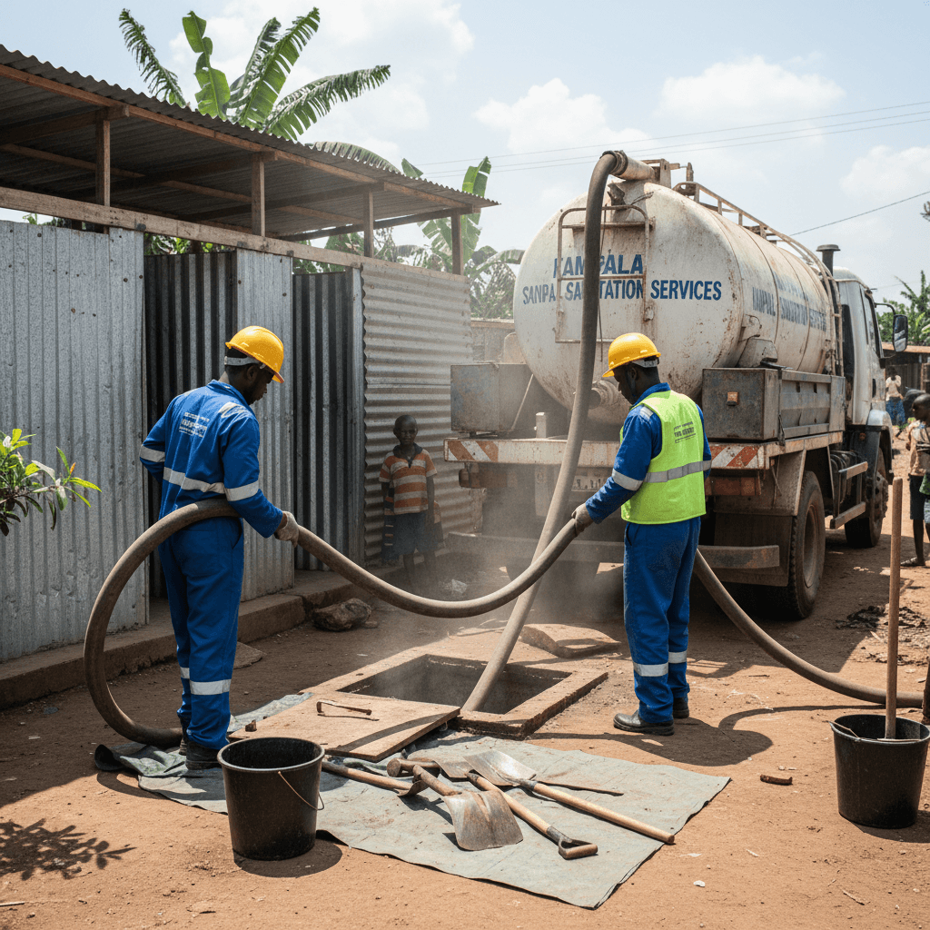 Sanitation infrastructure work and toilet services