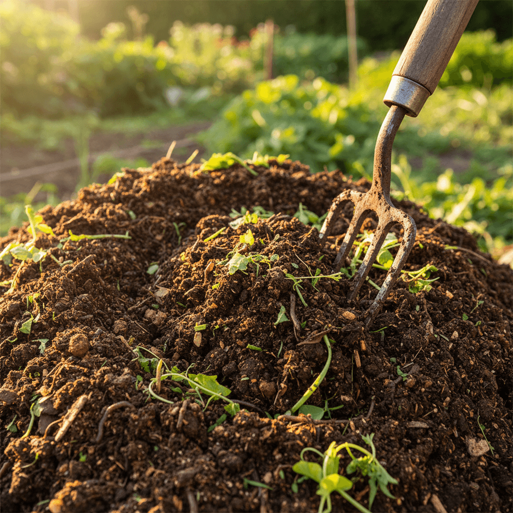 Rich compost for soil improvement