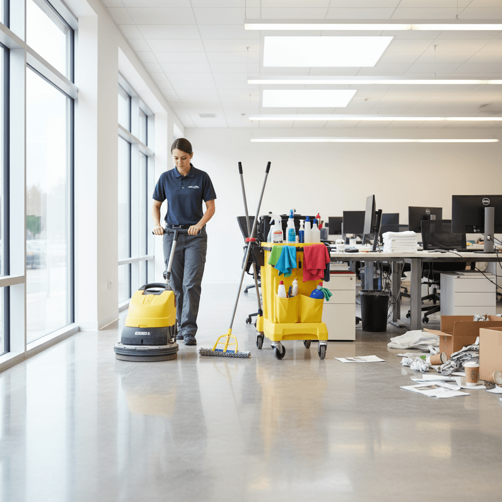 Commercial space cleaning and maintenance