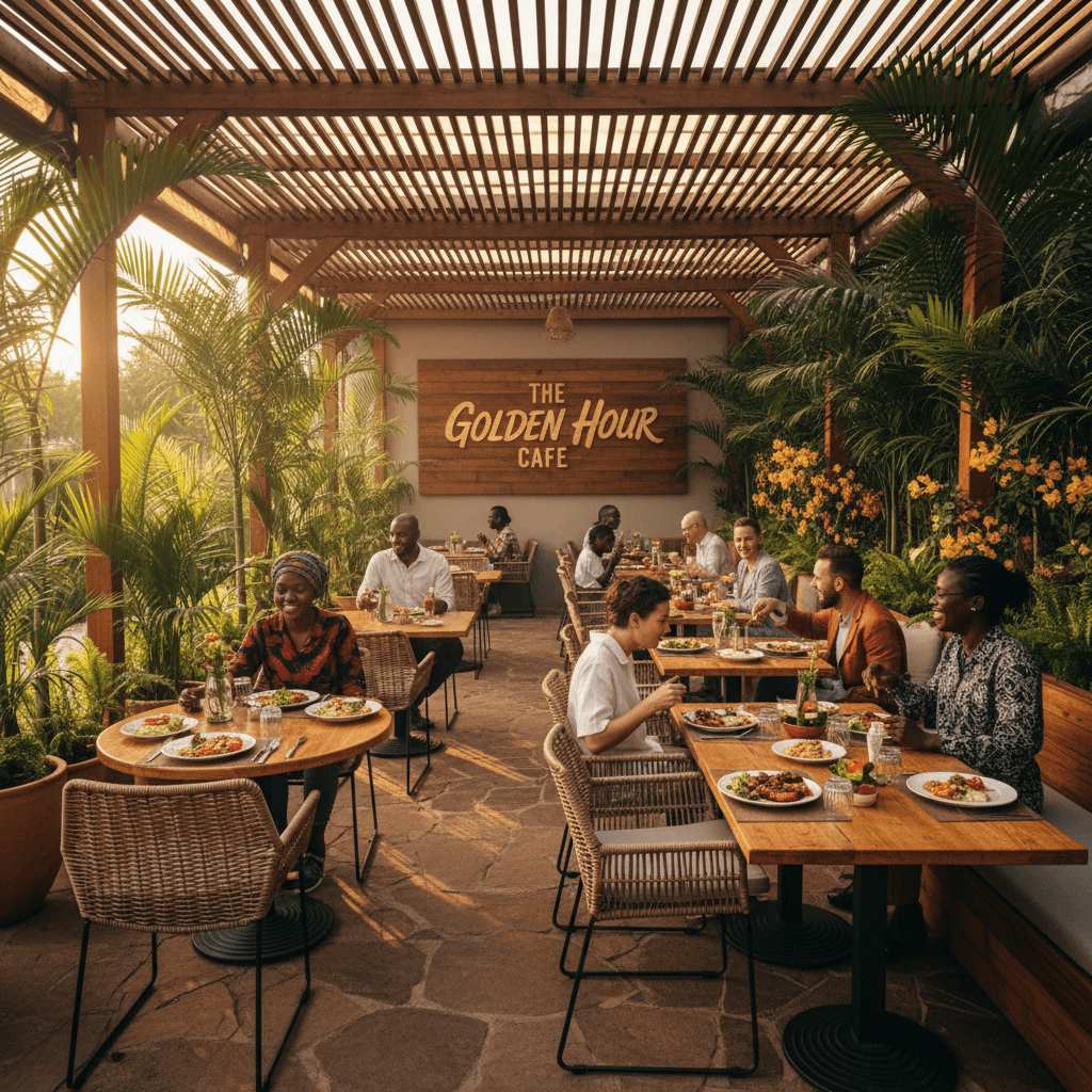 Outdoor seating area at RDS Bar & Grill