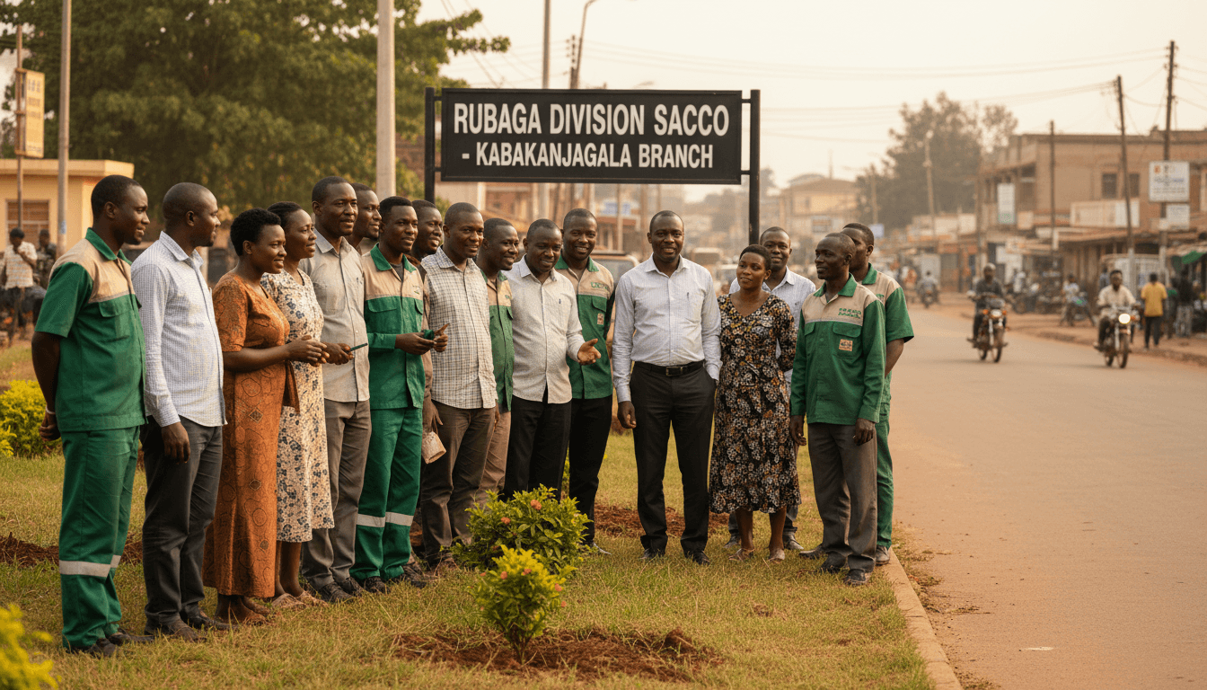 Rubaga Division SACCO team members working together in Kampala