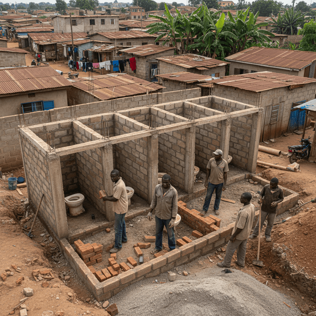 Toilet construction and sanitation infrastructure work